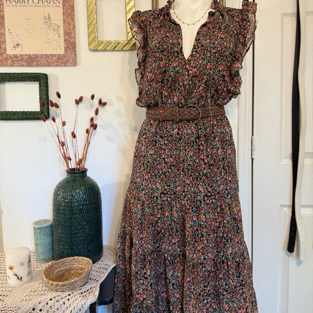 BB Dakota by Steve Madden Floral Ruffle Maxi Dress - Picture 3 of 14
